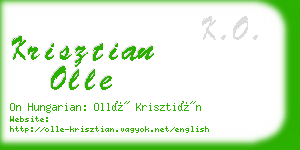 krisztian olle business card